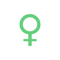 Green symbol for female
